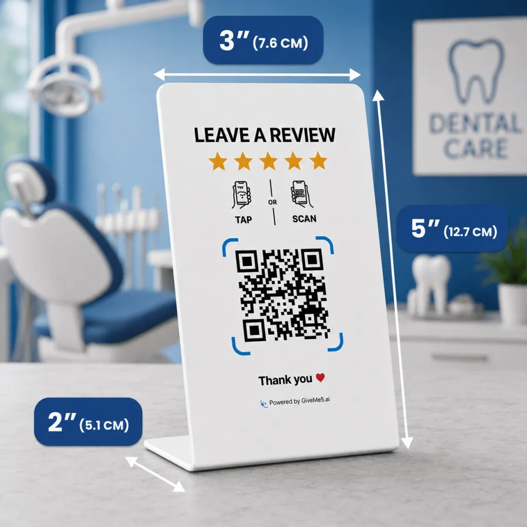 Référence de la taille du support GiveMe5 Review
